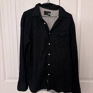 Rag and bone black button up size large